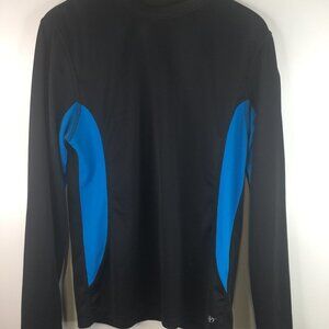 Nordic Track Long Sleeve Black Workout Shirt Size M